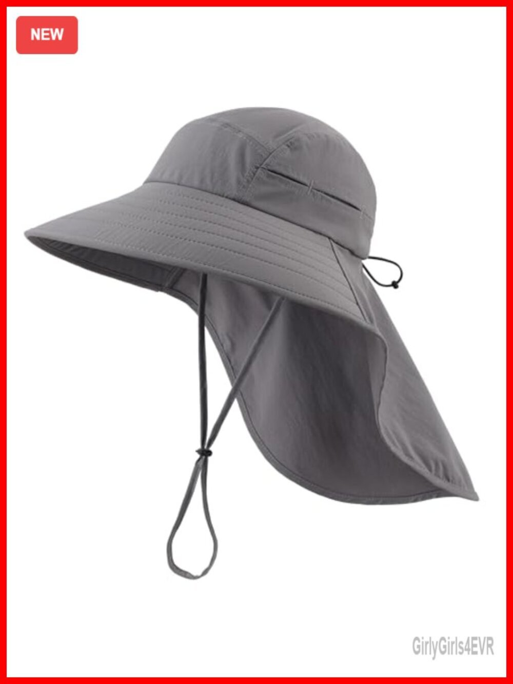 UPF 80+ Wide Brim Sun Hat with Neck Flap Fishing Gardening